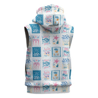 Hawaii Coastal Summer Postcard Sleeveless Zip Hoodie
