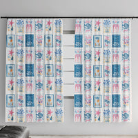 Hawaii Coastal Summer Postcard Window Curtain