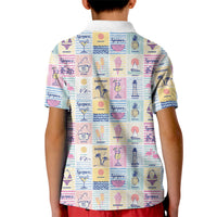 Aloha Summer Posters Grunge Textures Kid Polo Shirt