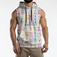Aloha Summer Posters Grunge Textures Sleeveless Hoodie