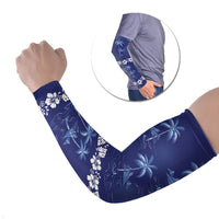 Blue Hawaii Palm Tree Hibiscus Arm Sleeves Fantasy Summer Vibe