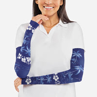Blue Hawaii Palm Tree Hibiscus Arm Sleeves Fantasy Summer Vibe