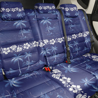 Blue Hawaii Palm Tree Hibiscus Back Car Seat Cover Fantasy Summer Vibe