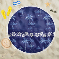Blue Hawaii Palm Tree Hibiscus Beach Blanket Fantasy Summer Vibe