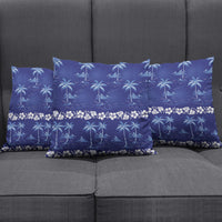 Blue Hawaii Palm Tree Hibiscus Pillow Cover Fantasy Summer Vibe