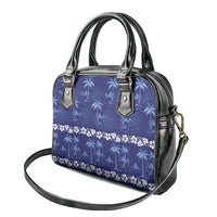 Blue Hawaii Palm Tree Hibiscus Shoulder Handbag Fantasy Summer Vibe