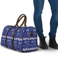 Blue Hawaii Palm Tree Hibiscus Travel Bag Fantasy Summer Vibe