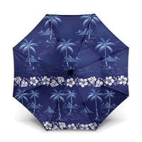 Blue Hawaii Palm Tree Hibiscus Umbrella Fantasy Summer Vibe