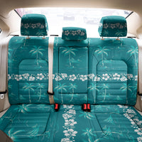 Cyan Hawaii Palm Tree Hibiscus Back Car Seat Cover Fantasy Summer Vibe