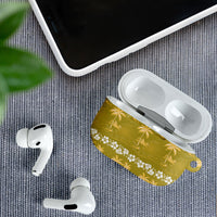 Yellow Hawaii Palm Tree Hibiscus AirPods Case Fantasy Summer Vibe