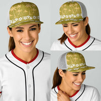 Yellow Hawaii Palm Tree Hibiscus Baseball Net Cap Fantasy Summer Vibe