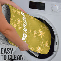 Yellow Hawaii Palm Tree Hibiscus Bathroom Set Fantasy Summer Vibe