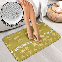 Yellow Hawaii Palm Tree Hibiscus Bathroom Set Fantasy Summer Vibe