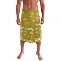 Yellow Hawaii Palm Tree Hibiscus Lavalava Fantasy Summer Vibe