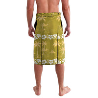 Yellow Hawaii Palm Tree Hibiscus Lavalava Fantasy Summer Vibe