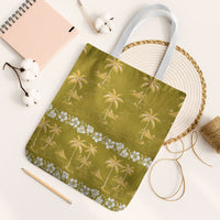 Yellow Hawaii Palm Tree Hibiscus Tote Bag Fantasy Summer Vibe