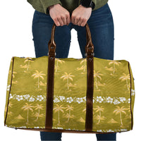 Yellow Hawaii Palm Tree Hibiscus Travel Bag Fantasy Summer Vibe