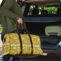 Yellow Hawaii Palm Tree Hibiscus Travel Bag Fantasy Summer Vibe