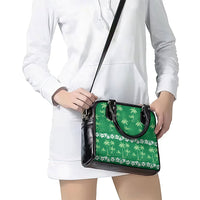 Green Hawaii Palm Tree Hibiscus Shoulder Handbag Fantasy Summer Vibe