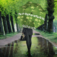 Olive Green Hawaii Palm Tree Hibiscus Umbrella Fantasy Summer Vibe