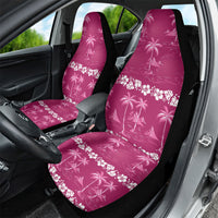 Pink Hawaii Palm Tree Hibiscus Car Seat Cover Fantasy Summer Vibe