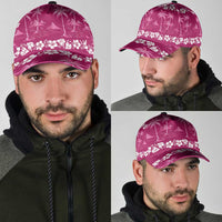 Pink Hawaii Palm Tree Hibiscus Classic Cap Fantasy Summer Vibe