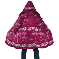 Pink Hawaii Palm Tree Hibiscus Cloak Fantasy Summer Vibe