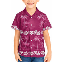 Pink Hawaii Palm Tree Hibiscus Hawaiian Shirt Fantasy Summer Vibe