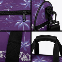 Purple Hawaii Palm Tree Hibiscus Duffle Bag Fantasy Summer Vibe