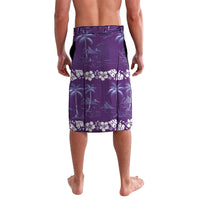 Purple Hawaii Palm Tree Hibiscus Lavalava Fantasy Summer Vibe