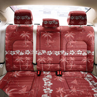 Red Hawaii Palm Tree Hibiscus Back Car Seat Cover Fantasy Summer Vibe
