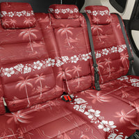 Red Hawaii Palm Tree Hibiscus Back Car Seat Cover Fantasy Summer Vibe
