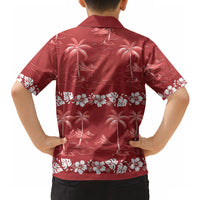 Red Hawaii Palm Tree Hibiscus Hawaiian Shirt Fantasy Summer Vibe