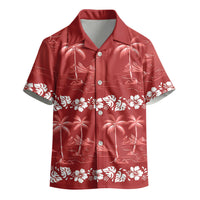 Red Hawaii Palm Tree Hibiscus Kid Hawaiian Shirt Fantasy Summer Vibe