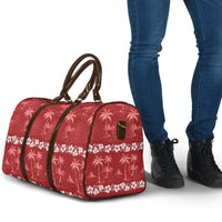 Red Hawaii Palm Tree Hibiscus Travel Bag Fantasy Summer Vibe