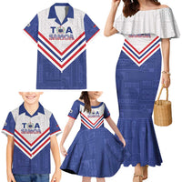 Custom Toa Samoa Rugby Family Matching Mermaid Dress and Hawaiian Shirt 1992-1993 Special Edition - Polynesian Pride