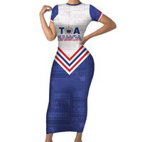 Custom Toa Samoa Rugby Family Matching Short Sleeve Bodycon Dress and Hawaiian Shirt 1992-1993 Special Edition - Polynesian Pride