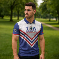 Custom Toa Samoa Rugby Zipper Polo Shirt 1992-1993 Special Edition - Polynesian Pride