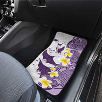 Maori Manta Ray Plumeria Deep Purple Car Mats