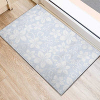 Plumeria Floral White Sunday Rubber Doormat