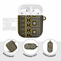 Fiji Masi Tapa Pattern Yellow AirPods Case LT01 - Polynesian Pride