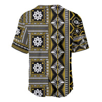 Fiji Masi Tapa Pattern Yellow Baseball Jersey - Polynesian Pride