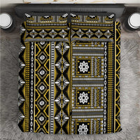 Fiji Masi Tapa Pattern Yellow Bedding Set - Polynesian Pride
