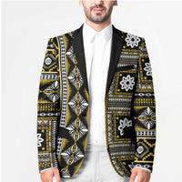 Fiji Masi Tapa Pattern Yellow Blazer - Polynesian Pride