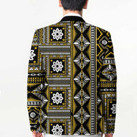 Fiji Masi Tapa Pattern Yellow Blazer - Polynesian Pride