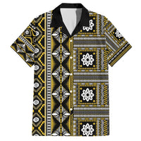 Fiji Masi Tapa Pattern Yellow Hawaiian Shirt - Polynesian Pride