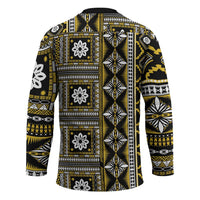 Fiji Masi Tapa Pattern Yellow Hockey Jersey - Polynesian Pride