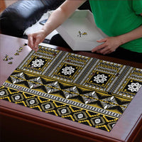Fiji Masi Tapa Pattern Yellow Puzzle - Polynesian Pride