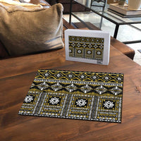 Fiji Masi Tapa Pattern Yellow Puzzle - Polynesian Pride