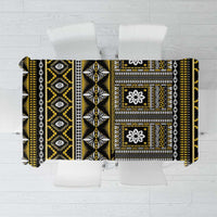 Fiji Masi Tapa Pattern Yellow Tablecloth - Polynesian Pride